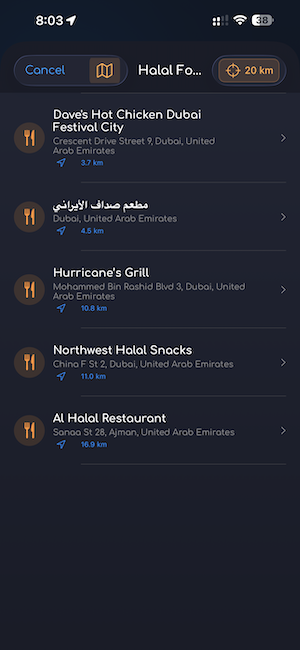 Halal Food Finder